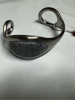 Miss Sixty Silver Cuff Bracelet with Blue Denim Inlay
